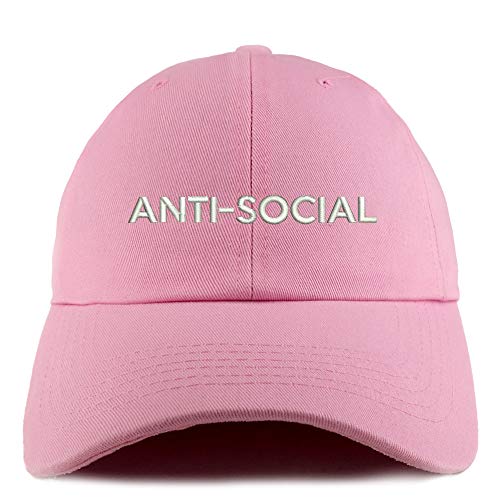 Trendy Apparel Shop Anti Social Solid Adjustable Unstructured Dad Hat