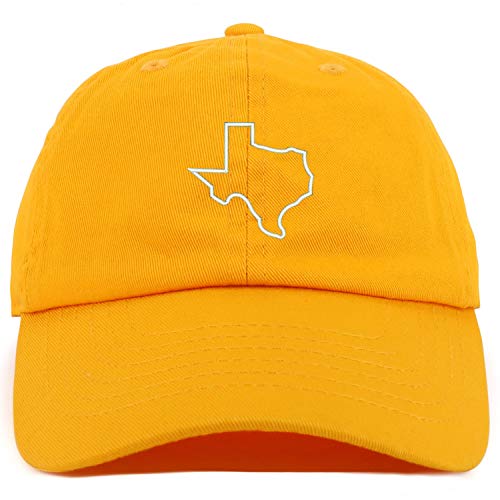 Trendy Apparel Shop Youth Sized Texas State Outline Embroidered Adjustable Unstructured Baseball Cap