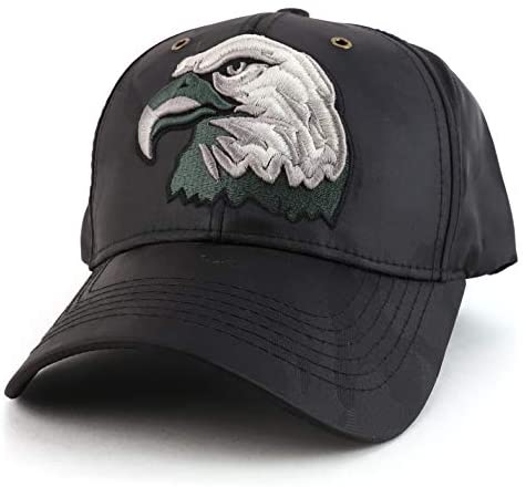 Trendy Apparel Shop Big Eagle Head Nyon Camo Structured Baseball Cap