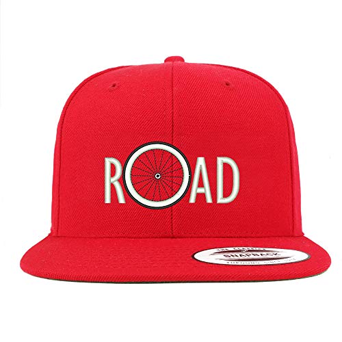 Trendy Apparel Shop Bicycle Road Embroidered Flat Bill Snapback Cap