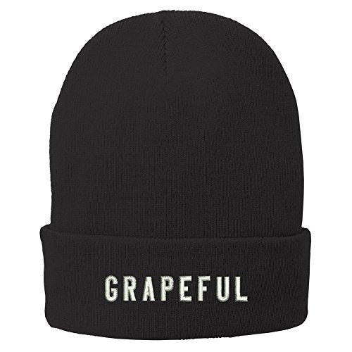 Trendy Apparel Shop Grapeful Embroidered Soft Stretchy Winter Long Beanie