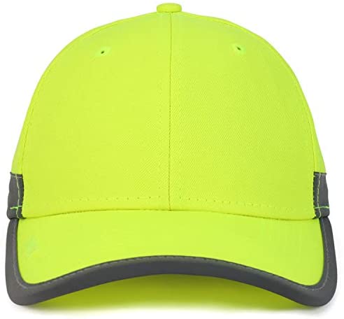 Trendy Apparel Shop High Visibility Reflective Trim Safety Baseball Cap