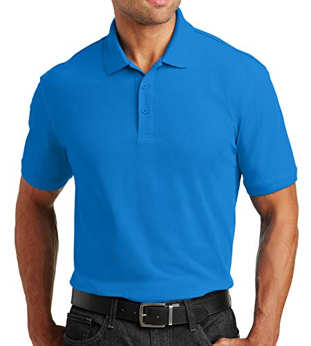 Trendy Apparel Shop Comfortable Traditional Fit Durable Poly Blend Men's Polo Big and Tall Shirt