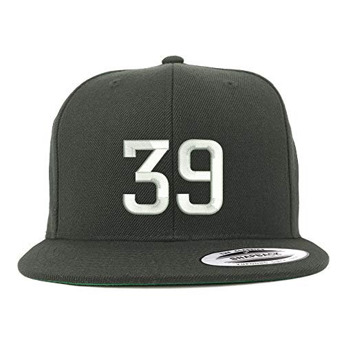Trendy Apparel Shop Number 39 Embroidered Snapback Flatbill Baseball Cap