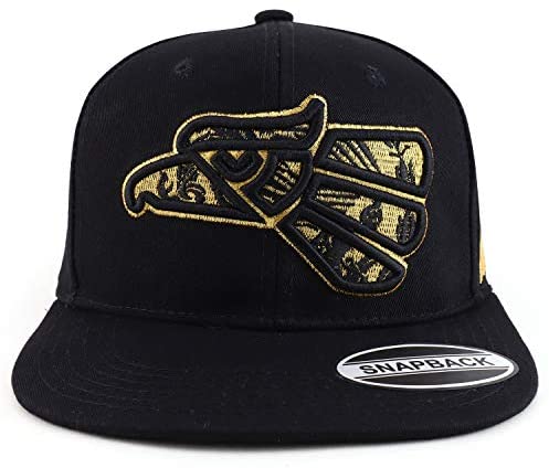 Trendy Apparel Shop Mexico Eagle Embroidered Flatbill Snapback Baseball Cap