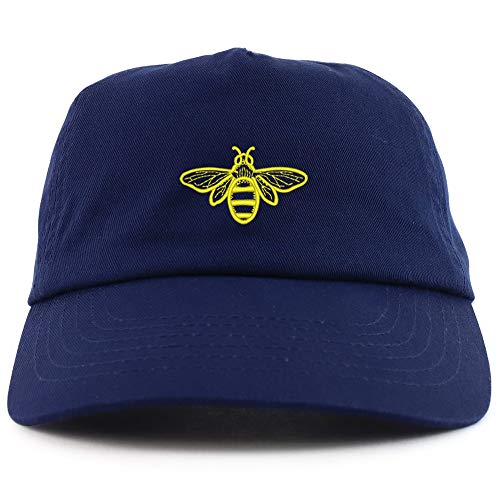 Trendy Apparel Shop Bee Embroidered 5 Panel Unstructured Soft Crown Baseball Cap