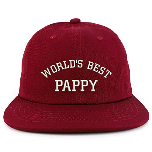 Trendy Apparel Shop World's Best Pappy Embroidered Low Profile Snapback Cap