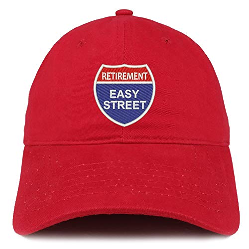 Trendy Apparel Shop Retirement Easy Street Soft Crown 100% Brushed Cotton Cap