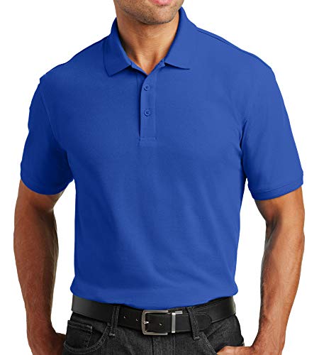 Trendy Apparel Shop Comfortable Traditional Fit Durable Poly Blend Men's Polo Big and Tall Shirt