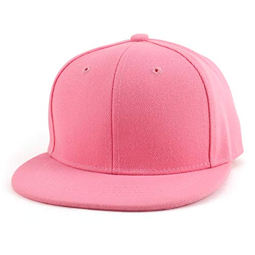 Trendy Apparel Shop Infant to Youth Plain Structured Flatbill Snapback Cap