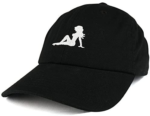 Trendy Apparel Shop Sexy Girl Silhouette Embroidered Unstructured Cotton Dad Hat