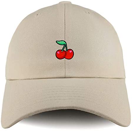 Trendy Apparel Shop Cherry Patch Solid Cotton Unstructured Dad Hat