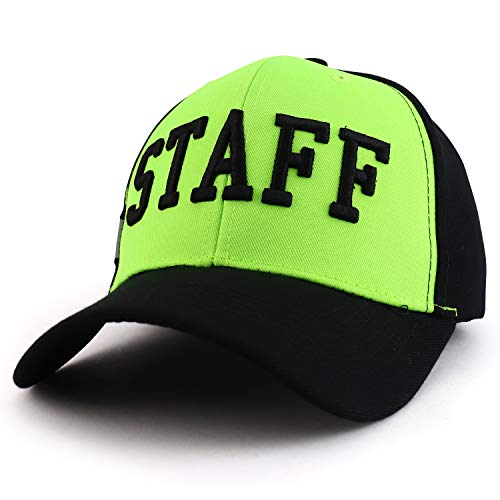 Trendy Apparel Shop Law Enforcement Staff Embroidered Neon Color Baseball Cap - Neon Green