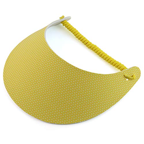 Trendy Apparel Shop Made in USA Patterned Style #2 Elastic String Coil Foam Sun Visors