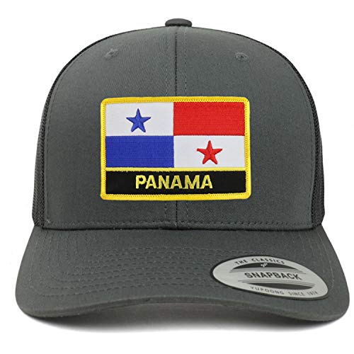 Trendy Apparel Shop Panama Flag Patch Retro Trucker Mesh Cap