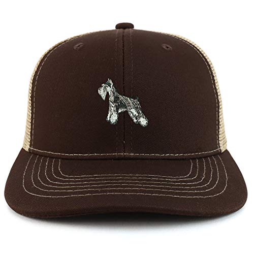 Trendy Apparel Shop Miniature Schnauzer Dog Two Tone Trucker Baseball Cap