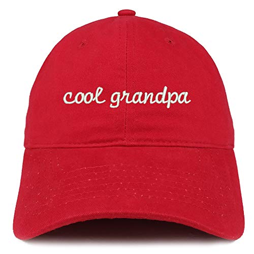Trendy Apparel Shop Cool Grandpa Embroidered Soft Crown 100% Brushed Cotton Cap