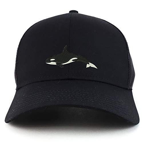 Trendy Apparel Shop Orca Killer Whale Structured High Profile Trucker Cap