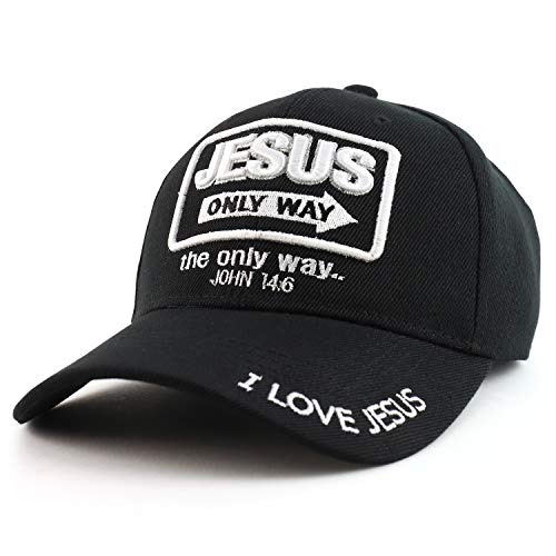 Trendy Apparel Shop Jesus Only Way John 14:6 Embroidered Christian Baseball Cap