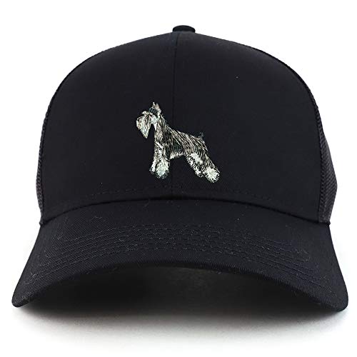 Trendy Apparel Shop Miniature Schnauzer Dog Structured High Profile Trucker Cap