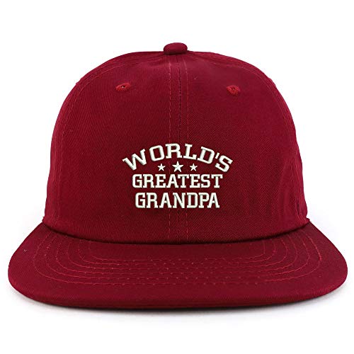 Trendy Apparel Shop World's Greatest Grandpa Low Profile Cotton Snapback Cap