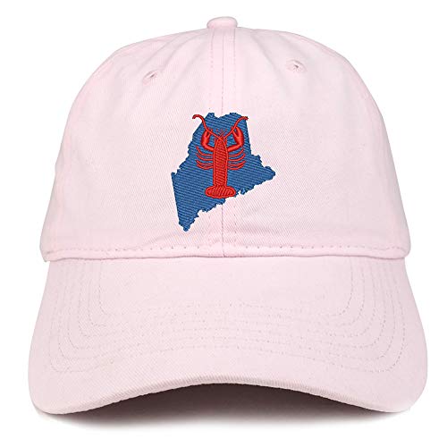Trendy Apparel Shop Maine Lobster Embroidered Soft Crown 100% Brushed Cotton Cap