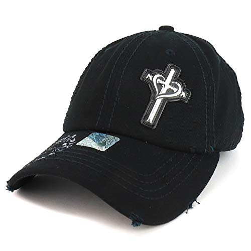 Trendy Apparel Shop Cross High Frequency Patch God is Love Women's Baseball Cap