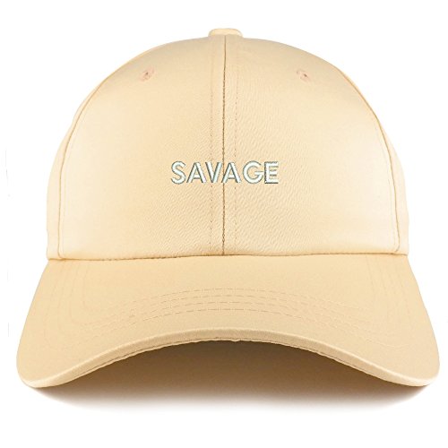 Trendy Apparel Shop Savage Embroidered Structured Satin Adjustable Cap