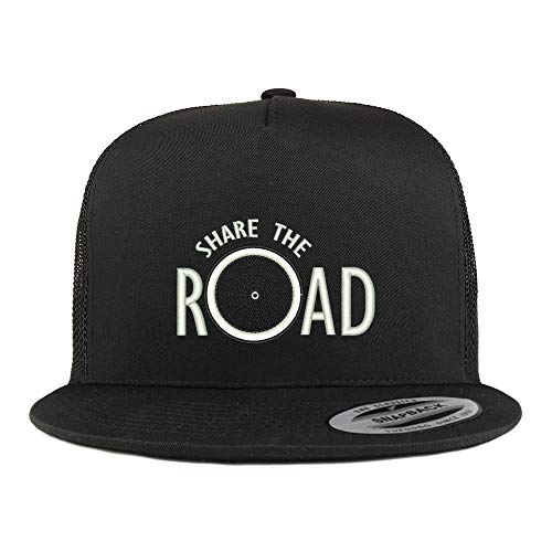 Trendy Apparel Shop Share The Road Embroidered 5 Panel Flatbill Mesh Cap
