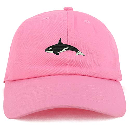 Trendy Apparel Shop Youth Sized Orca Killer Whale Embroidered Adjustable Unstructured Baseball Cap