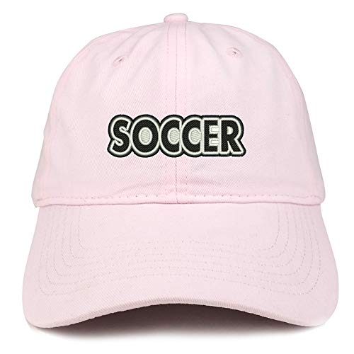 Trendy Apparel Shop Soccer Embroidered Soft Crown 100% Brushed Cotton Cap