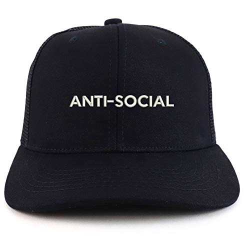 Trendy Apparel Shop Anti Social Cotton Two Tone Trucker Baseball Cap