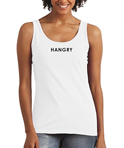 Trendy Apparel Shop Hangry Printed Women's Premium Relaxed Modern Fit Cotton Tank Top