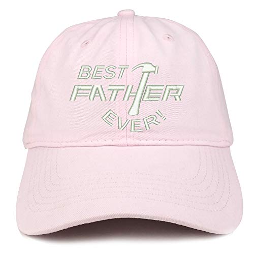 Trendy Apparel Shop Best Father Ever Embroidered Soft Crown 100% Brushed Cotton Cap