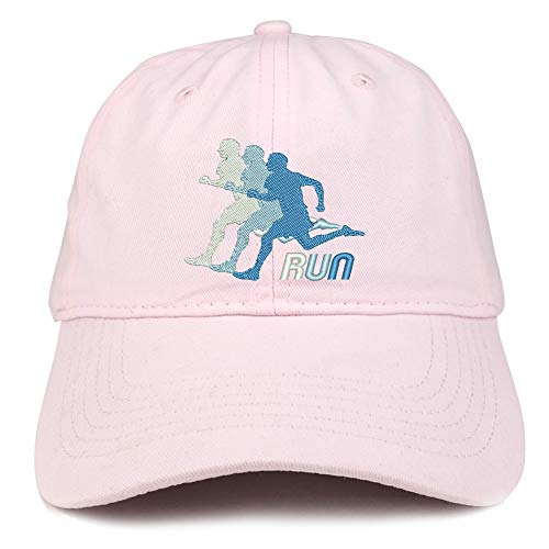 Trendy Apparel Shop Running Embroidered Soft Crown 100% Brushed Cotton Cap