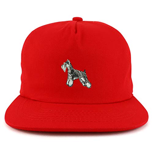 Trendy Apparel Shop Miniature Schnauzer Dog Unstructured 5 Panel Flatbill Cap