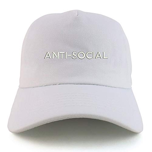 Trendy Apparel Shop Anti Social Cotton Unstructured 5 Panel Dad Baseball Cap