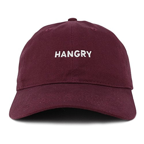 Trendy Apparel Shop Hangry Embroidered 100% Cotton Adjustable Cap