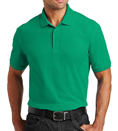 Trendy Apparel Shop Comfortable Traditional Fit Durable Poly Blend Men's Polo Big and Tall Shirt