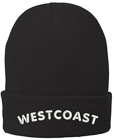 Trendy Apparel Shop Westcoast Embroidered Winter Cuff Long Beanie