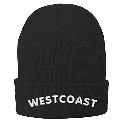 Trendy Apparel Shop Westcoast Embroidered Winter Cuff Long Beanie