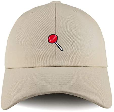 Trendy Apparel Shop Lollipop Patch Solid Cotton Unstructured Dad Hat