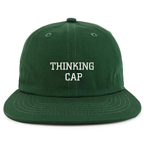 Trendy Apparel Shop Thinking Cap Washed Embroidered Low Profile Snapback Cap
