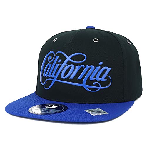 Trendy Apparel Shop California Script High Frequency Letter 5 Panel Snapback Cap