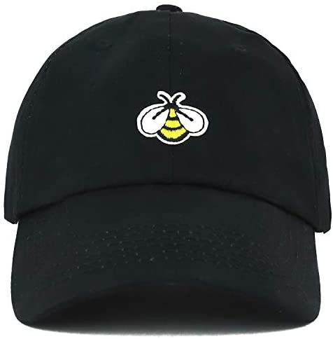 Trendy Apparel Shop Cute Bumble Bee Embroidered Patch Cotton Dad Hat