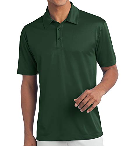 Trendy Apparel Shop Silky Double Knit Polyester Moisture-Wicking Snap Resistant Tag-Free Men' Polo Big and Tall Shirt
