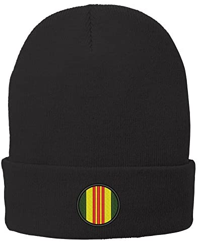 Trendy Apparel Shop Vietnam Insignia Embroidered Winter Folded Long Beanie