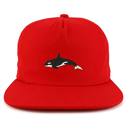 Trendy Apparel Shop Orca Killer Whale Unstructured Flatbill Snapback Cap