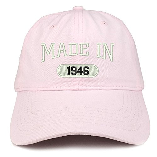 Trendy Apparel Shop Made in 1946 Embroidered 75th Birthday Brushed Cotton Cap