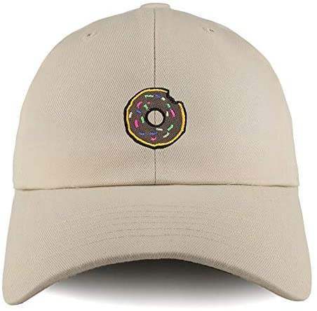Trendy Apparel Shop Donut Patch Solid Cotton Unstructured Dad Hat